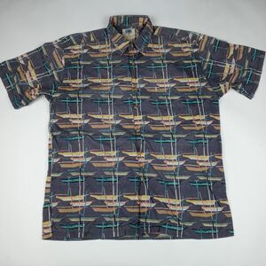 KAHALA Hawaiian Shirt Button Up Vintage Made in Hawaii Men's Large Short Sleeve